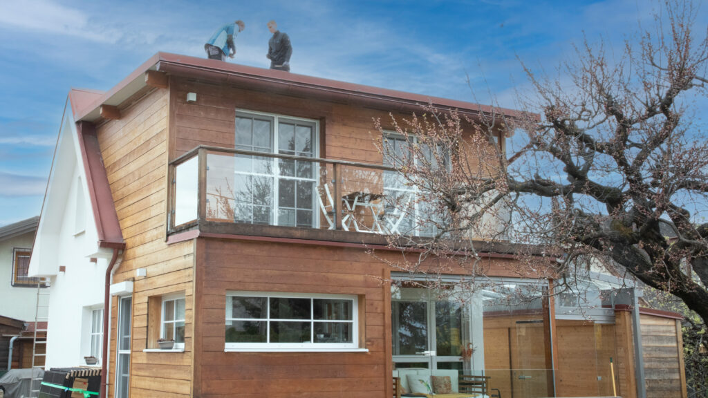 Solaranlage am Dach eines Tiny House.