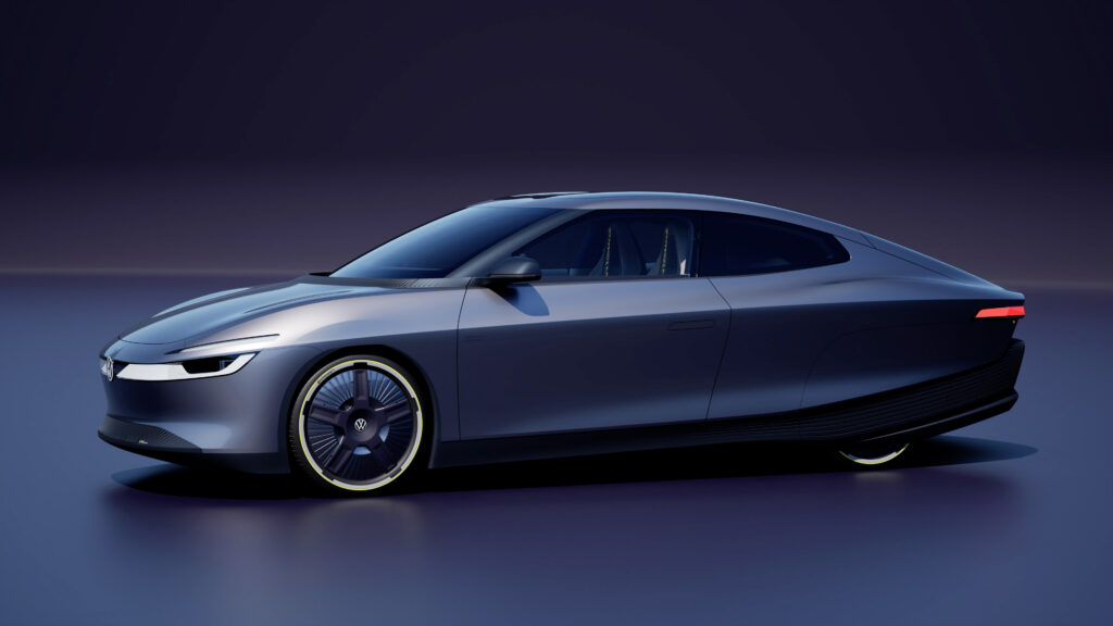 Elektroautos: Volkswagen Mission Efficiency mit aerodynamischer Karosserie und verkleideten Hinterrädern