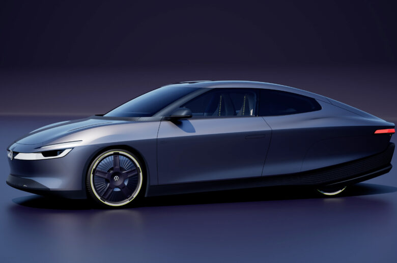 Elektroautos: Volkswagen Mission Efficiency mit aerodynamischer Karosserie und verkleideten Hinterrädern